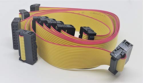 Cable plano IDC 16 pines para conexiones internas precisas en PC, kit de 5 unidades de 20 cm
