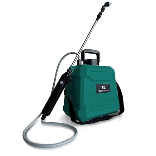 MAKOTOYA 噴霧器 電動 充電式 電動 88cm 伸縮式 噴霧器 8L 肩掛け式 バッテリー式 USB充電 小型 軽量 静音 ワンタッチ 延長ノズル 伸縮式パイプ 家庭用 ベルト付 電動スプレー 散水 薬剤散布 除草剤散布 殺虫剤散布 液肥 消毒 W