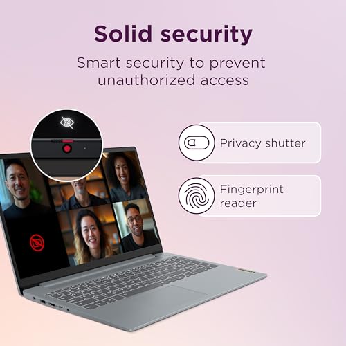 Image of Lenovo IdeaPad Slim 3i, 15.6 inch FHD Display, Intel Core i5-1335U, 16GB RAM, 512GB SSD, 1920x1080 px, Fingerprint Reader, Windows 11 Home, Arctic Grey