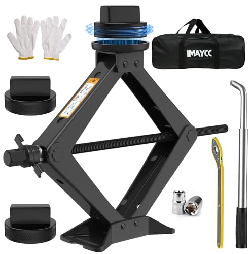 Cric Voiture 2.5T IMAYCC Universel Crique Voiture pour Mercedes Benz Série avec 2 Tampon Caoutchouc,Portable Cric de Levage avec Clé pour Écrous de Roue, Set Urgence Automobile pour Sedan SUV MPV