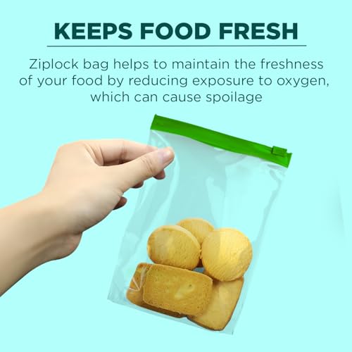 Image of Ezee Plastic Reusable Multi-Purpose Slider Bag 9x10 Inch | Zip Lock & Vegetable Storage | Freeze Bag I Pack of 10