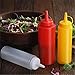 Imagen de Botellas de condimento exprimible de 8 oz con boquillas Dispensadores superiores para el restaurante casero Salsa de tomate Aderezos de mostaza Ensalada de aceite de oliva Conveniente y práctico Dexte