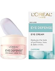 L’Oréal Paris Eye Defense, Caffeine Eye Cream, with Hyaluronic Acid and Caffeine to Reduce look of Under Eye Wrinkles and Reduce Appearance of Puffiness, For Sensitive Skin, 15ml