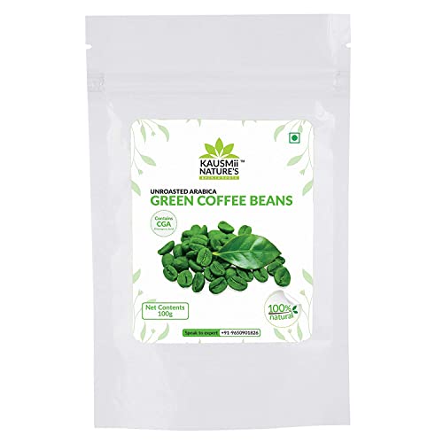 Xento Kausmii Nature's Green Coffee Beans for Weight Loss Management,Instant Coffee,100g (Unroasted Arabica Pure & Natural Green Coffee Beans)
