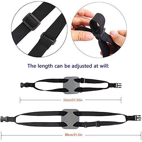 Image of Luggage Straps, 2 Pack 2'x74'High Elastic Suitcase Adjustable Belt Bag Bungees with Buckles, Heavy Duty Travel Luggage Belt Easy Bag Bungee, Bag with Buckles(Black)