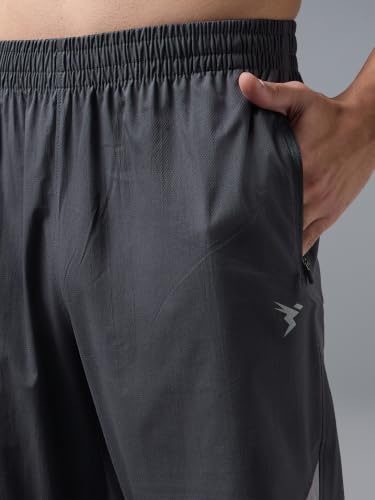 Image of TECHNOSPORT Men's Colorblock Slim Fit Sports Joggers TECHNOLITE Lightweight Active Track Pants Quick Dry Stretch Gym Running Training Fitness Activewear