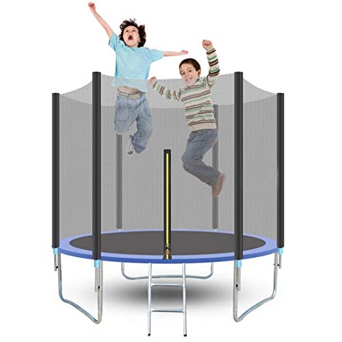 Kids & Adults Trampoline ,8 FT Sports Fitness Trampoline - Indoor & Outdoor Large Bungee Jumping Bed with Enclosure Net Jumping Mat and Spring Cover Padding - Thumbnail 4