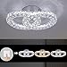 Lampadario in cristallo, 3 plafoniere a LED in cristallo di colori mutevoli, 2 anelli da incasso illuminazione moderna per la casa per corridoio, corridoio, cucina (2 anelli stile 2)