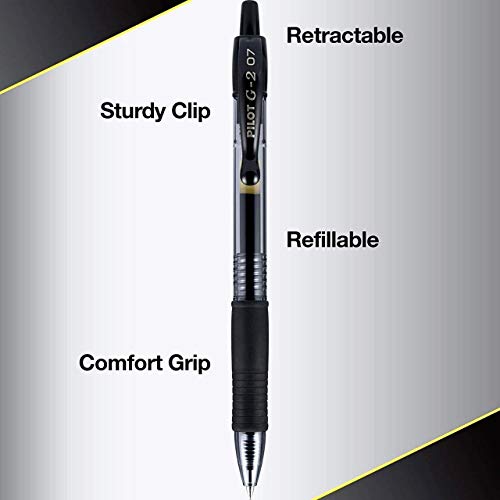 Bolígrafos Pilot G2 Premium Gel Negro Pack 12 miniatura 2