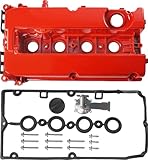 Aluminum Engine Valve Cover Kit with Gasket, Bolts, Oil Filler Cap Compatible with 2011-2016 Chevy Cruze, 2012-2018 Sonic, 2013-2020 Trax, 2009-2011 Aveo Aveo5 1.6L 1.8L Replace# 55558673 55564395