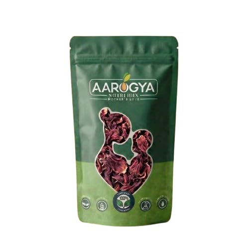 Dried Hibiscus Flowers | Sun-Dried Natural Flower Buds | Herbal Tea & Hair Care Ingredient | Natural Red Colorant (Pack of 1) 30 Grams-image-45