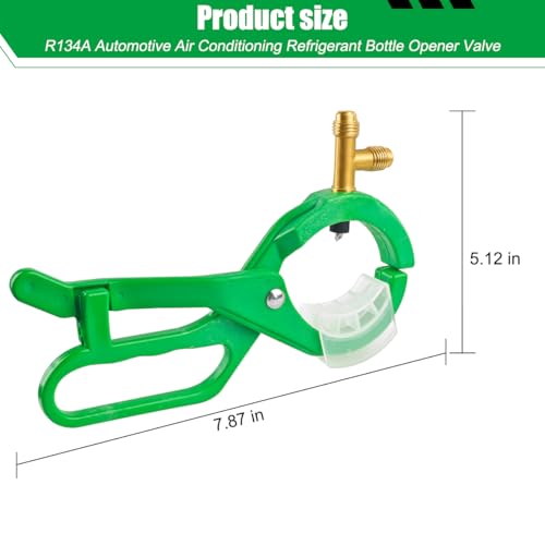 Llave para botellas de gas refrigerante R134A y R12 2 en 1 miniatura 2