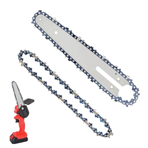 Image of HASTHIP 2Pcs Chainsaw Saw Chain 6 inches Chainsaw Saw Chain with Guide Rail Universal for Wood Cutting,Tree Pruning