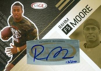Rahim Moore Autographed Football Card (UCLA) 2011 SAGE No.A34 Rookie