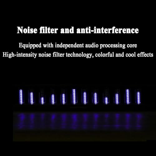 Lámpara de espectro musical RGB para estudio con base de madera 8