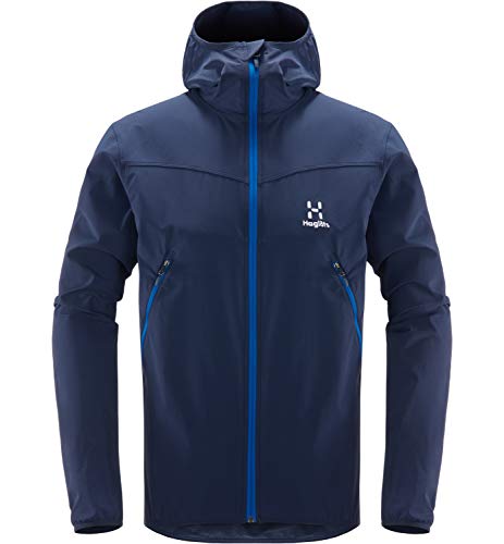 Preisvergleich Produktbild Haglöfs Softshelljacke Herren Natrix Hood wasserabweisend, windabweisend, elastisch, atmungsaktiv Tarn Blue / Storm Blue S S