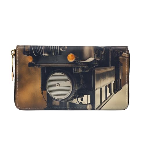 locomotive Print Cellphone Credit Card Money Holder Wallet Leather Women Card Wallet Zipper Pocket2