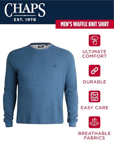 Chaps Men's Long Sleeve Shirt - Casual Thermal Crewneck Shirt - Waffle Knit Shirt for Men (M-XXL)2