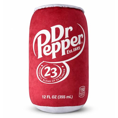 Torendi Dr Pepper Pillow Soda Can Plush Pillow Funny Gag Gift for Men & Women Soft Decorative Cushion for Bedroom Living Room & Couch