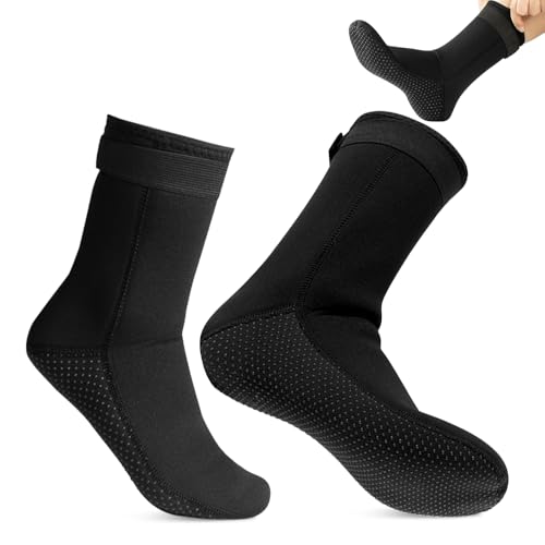 mizikuu 3mm Neoprensocken, 44-46 Tauchsocken mit Klettverschluss...