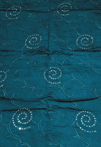 Image of LKC WOMEN'S SEQUENCE EMBROIDERED SELFDESIGN SOFT COTTON CHANDERI DUPATTA
