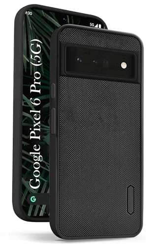 Image of Jkobi Silicone Back Cover Case for Google Pixel 6 Pro (Textured Grip Design | Camera Protection | Slim and Light Weight | Soft Touch and Feel | Black)