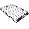 WEIZE 54" x 34" x 6" Roof Rack Rooftop Cargo Carrier Steel Basket, Heavy Duty Car Top Luggage Holder with Extension for SUV, Pick Up Trucks, 150 lbs Capacity