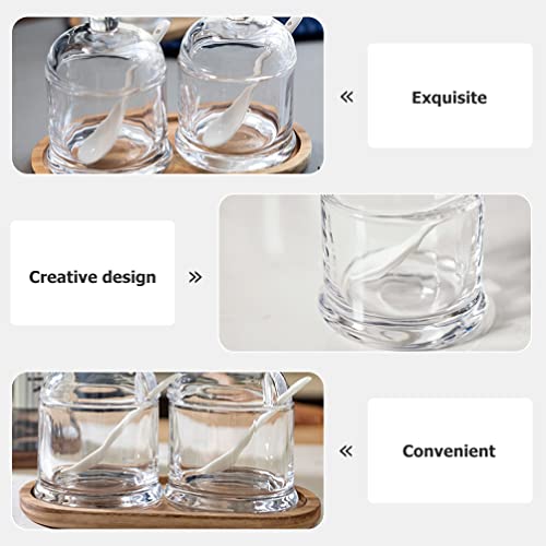 Cabilock Recipiente Com Tampa Tempero de vidro da pode conduzir suprimentos para o gadget de suprime