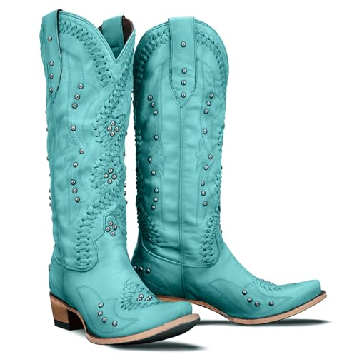 Yolkomo Cowboy Boots for Women Knee High Western Cowgirl Boots