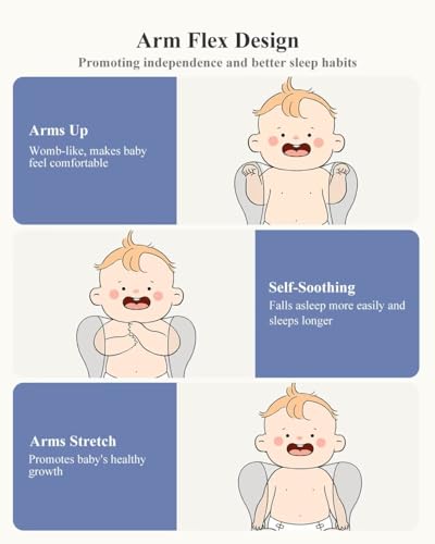 Image of Transition Baby Swaddle 3-6 Months 12-18 lb, Arms In /Out Swaddle Sleep Sack with 2-Way Zipper Moisture-Wicking Fabric, Improves Sleep Snug Fit Helps Calm Startle Reflex(Whales and the sea)