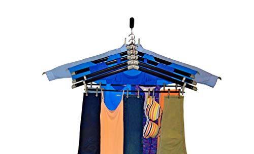 Clothes Drying Rack - Laundry Butler 5 Hanger Deluxe Set - Energy and Space Saving Design