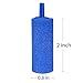 Pawfly Aquarium 2 Inch Air Stone Cylinder Blue Airstone Bubble Diffuser for Nano Air Pumps Small Fish Tanks Buckets and DWC Reservoirs, 6 Pack