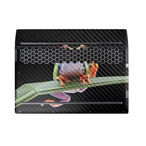 Image of MightySkins Carbon Fiber Skin Compatible with Alienware M17 R5 (2022) Full Wrap Kit - Hangin Tree Frog | Protective, Durable Textured Carbon Fiber Finish | Easy to Apply | Made in The USA