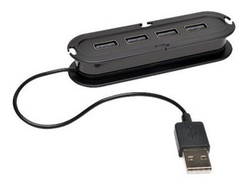 Tripp Lite 4-Port Hi-Speed USB 2.0 Ultra-Mini Hub - hub - 4 ports - desktop - U222-004