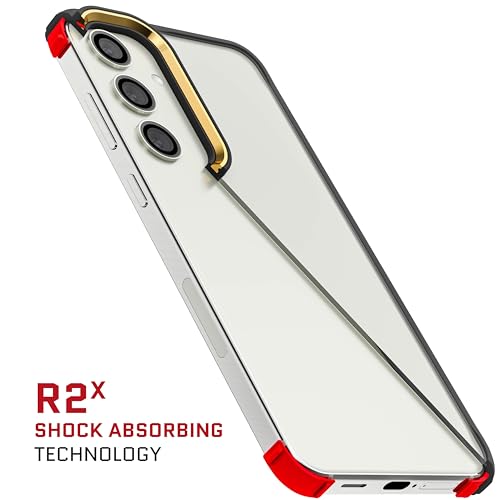 Image of Ghostek Covert Galaxy S24 Plus Case Clear with Military Grade Shockproof Protection, Non-Slip Grip, Protective Silicone Phone Cover Designed for 2024 Samsung Galaxy S24+ (6.7 inch) (Black)