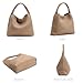 Large Woven Tote Bag for Women with Purse Fashion Shoulder Hobo Underarm Bags Woven Soft Vegan Leather Handbag, Apricot