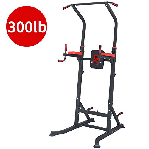 Power Tower Multifunctional 6 Sections Adjustable Height Dip Pull Up Station for Home