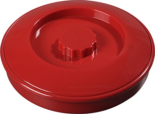 Carlisle Foodservice Products 047505 Stackable Tortilla Server W/Lid, 7-1/4" / 2", Red #TOP6