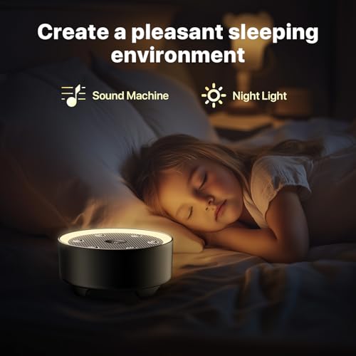 Sleep Sound Machine with White Noise, 24 Soothing Sounds & Max 8H Timer for Baby and Adult. Recessed Night Light Button, Dimmable Light, Plug in - Image 5