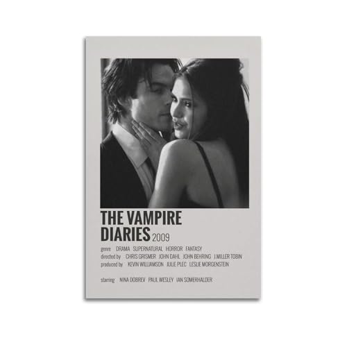 GVMRFCDD Poster de Damon The Vampire Diaries - Impression sur toile pour salon, chambre à coucher - 40 x 60 cm - Style sans cadre
