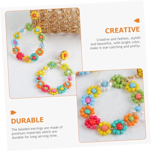 Boucles d'oreilles perle balancent femmes bijoux dorés