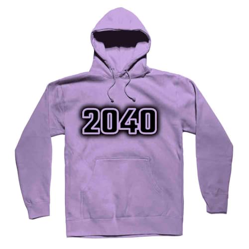 Sweat à capuche unisexe mauve Iris Lavender décontracté 2040