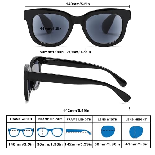Image of Oversized Reading Glasses for Women,3 Pack Blue Light Blocking Computer Spring hinge Readers
