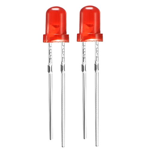 Ruilogod 80pcs 3mm Red LED Diode Lights Colored Lens Diffused Round DC1.8-2V 20mA Lighting Bulb Lamps Electronics Components Light Emitting Diodes (id: 80a b31 47a ae5 9b8