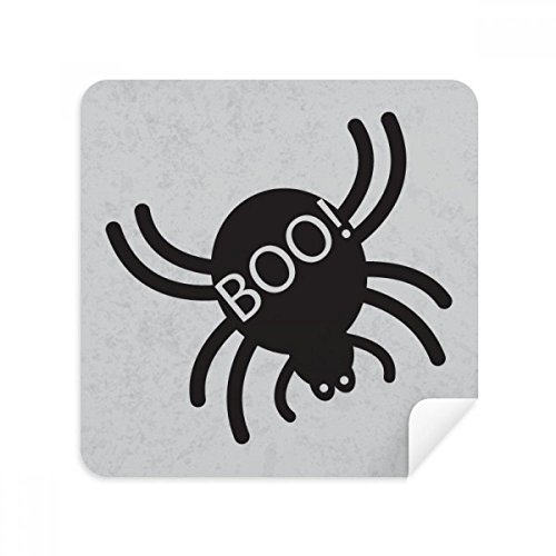 Chiffon de nettoyage araignée noire Halloween pour écran téléphone et lunettes