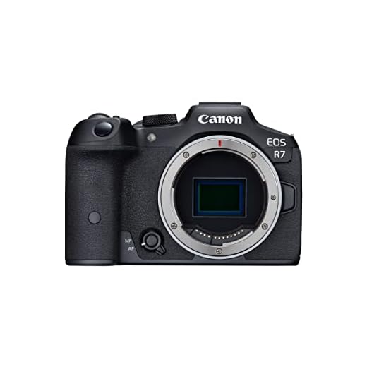 Canon Corpo EOS R7, câmera de vlogging sem espelho, vídeo 4K 60p, qualidade de imagem de 32,5 MP, processador de imagem de dois pixels, detecção de assunto, para criadores de conteúdo, Cor: Preto