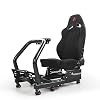 azracing SF Retractable Gaming Cockpit, Modular Racing Simulator with Adjustable Seat & Alloy Steel Frame,Compact Storage,Supports Direct Drive,Compatible with All Steering Wheels & Pedals