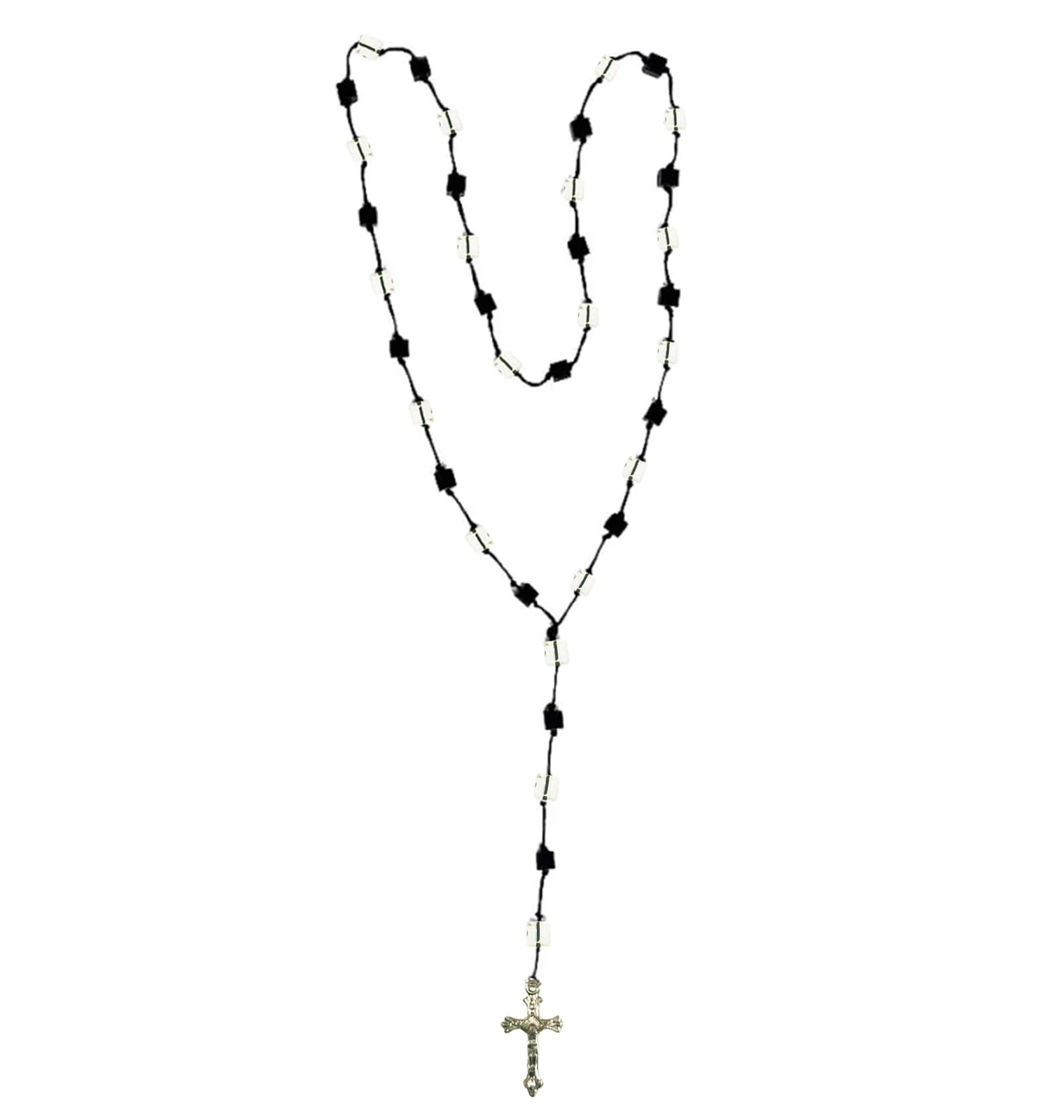 LA BELLEZA Unisex Religious Praying Black Stone Long Holy Rosary Beads with Jesus Cross Pendant Chain for Men Chain for Boys Girls Men and Women (B0CGV6WNPH) Amazon Price History, Amazon Price Tracker