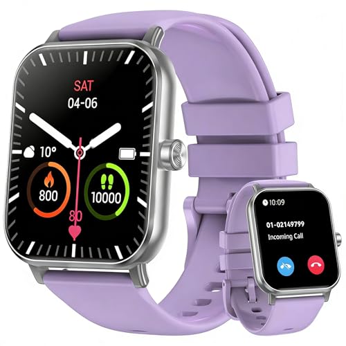 Image of Smart Watch -1.85 inch HD Bluetooth Call and Text Smartwatch with 7 Day Battery 5 ATM Waterproof (Purple)