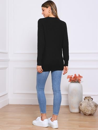 Allegra K Cardigan Sweaters for Women Open Front Button Up Knit Casual Fall Winter Outerwear Long Cardigans with Pockets3